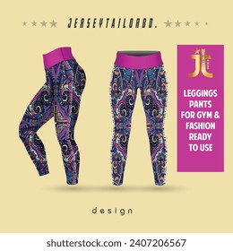  Vector leggings pants training fashion illustration vector with mold