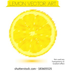 vector lemon illustration with geometric style