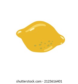 Vector lemon illustration isolated on white.
