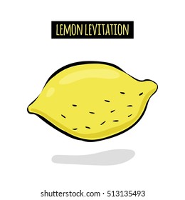 Vector lemon illustration with text