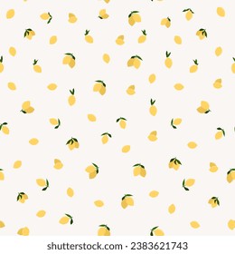 Vector lemon pattern. Simle style. Summer