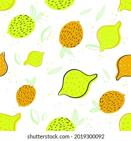 vector lemon pattern summer food