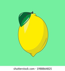 vector lemon print on green background, print for clothes or print