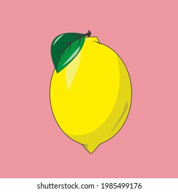 vector lemon print on pink background, print for clothes or print