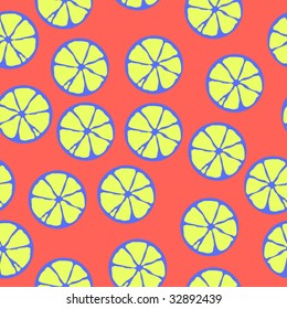 Vector lemon seamless background