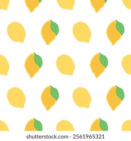 Vector Lemon Seamless Pattern. Great for fabrics, tiles, textiles, wallpaper, wrapping paper. Cytrus fresh repeat pattern.