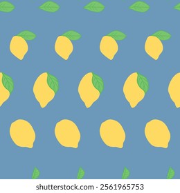Vector Lemon Seamless Pattern. Great for fabrics, tiles, textiles, wallpaper, wrapping paper. Cytrus fresh repeat pattern.
