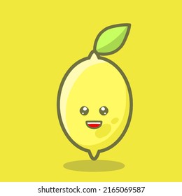 Vector of Lemon in simple style. Can be used as Logo, Brands,and Mascots