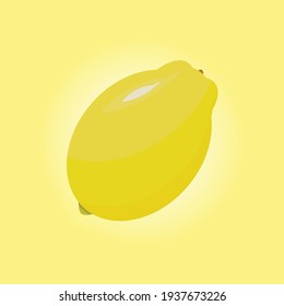 A vector of lemon under highlight for food advertisement