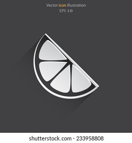 Vector lemon web flat icon. Eps 10 illustration.