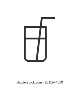 Vector lemonade line icon. Symbol in trendy outline style. Vector illustration isolated on a white background. 