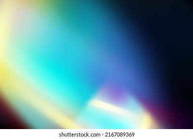 С lente vectorial colorida, luz arco iris de cristal y efectos transparentes de la bengala.Superposición para fondos.Concepto de prisma triangular.