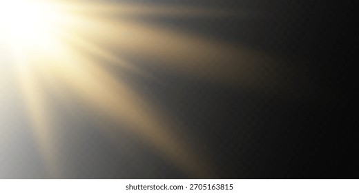 Explosión de destello de lente de Vector con brillo solar.