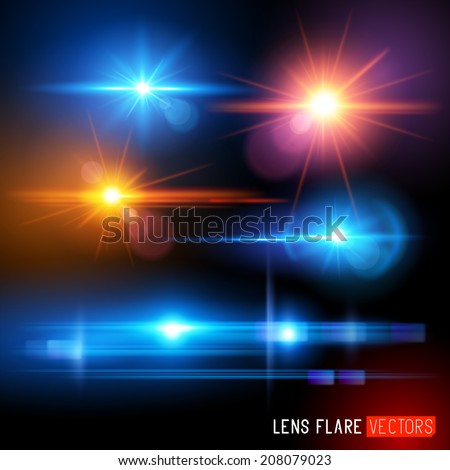 Vector Lens Flare effect Set