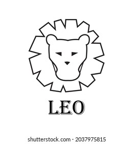 Vector Leo isolated on white background. Zodiacal Constellations. illustration eps 10.