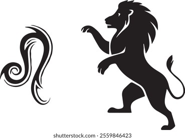 vector leo, lion, astrology symbols symbol drawings