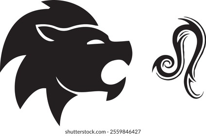 vector leo, lion, astrology symbols symbol drawings