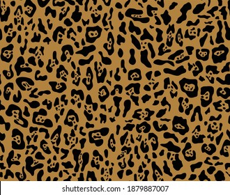 Vector leopard background, jaguar classic pattern for textiles. Modern design.