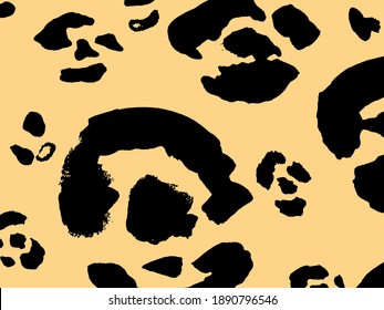 Vector Leopard Background. Safari Exotic Artwork. Watercolor Wild Pattern. Realistic Vector Leopard Skin. Colorful Pattern. Fashion Gepard Textile. Luxury Camouflage. Jungle Stylish Print.