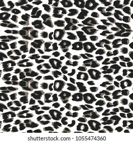 Vector leopard background. Seamless pattern.