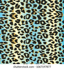 Vector leopard background. Seamless pattern.