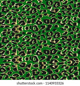 Vector leopard background. Seamless pattern.