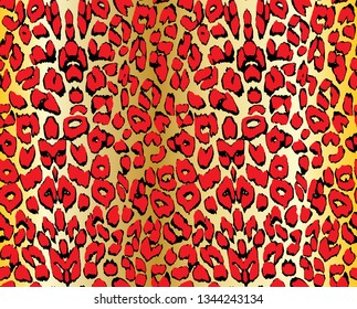 Vector leopard background. Seamless pattern.Animal print. 