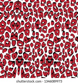Vector leopard background. Seamless pattern.Animal print. 