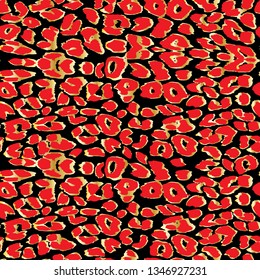 Vector leopard background. Seamless pattern.Animal print. 