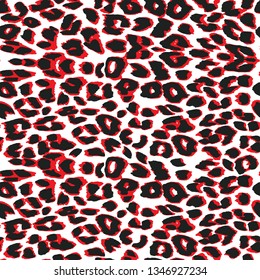 Vector leopard background. Seamless pattern.Animal print. 