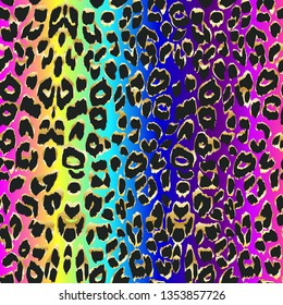 Vector leopard background. Seamless pattern.Animal print. 