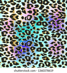 Vector leopard background. Seamless pattern.Animal print. 