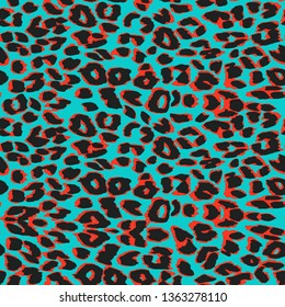 Vector leopard background. Seamless pattern.Animal print.