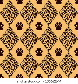 vector leopard  background with traces