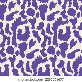 Vector Leopard Bicolor Abstract Retro Fashion Seamless Pattern Textile Design Minimal Geometric