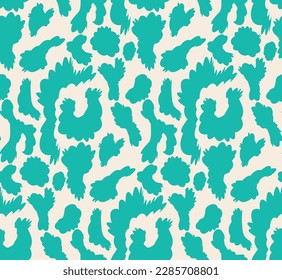 Vector Leopard Bicolor Abstract Retro Fashion Seamless Pattern Textile Design Minimal Geometric