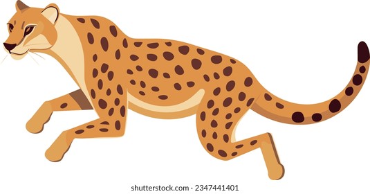 Vektorgrafik-Leopard oder Geparkkunst-Illustration