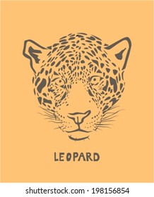 Vector leopard head