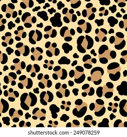 Vector Leopard Seamless Background. Tileable pattern leopard skin