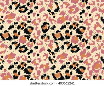 Vector leopard seamless pattern. Vector