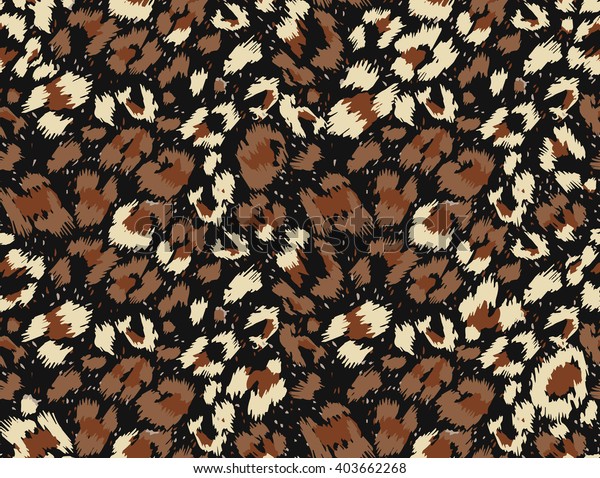 Vector Leopard Seamless Pattern Vector Stok Vektör (Telifsiz) 403662268