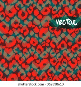 Vector leopard seamless pattern and zig zag background. Transparent geometric pattern on a animal print.