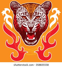 Vector leopard  - sticker