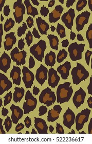 vector leopard texture of different colors brown background, leopard print