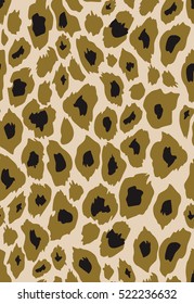 vector leopard texture of different colors brown background, leopard print