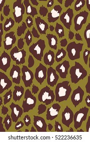 vector leopard texture of different colors brown background, leopard print