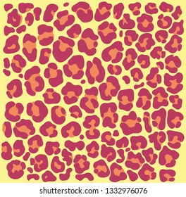 vector leopard texture. vector jaguar skin pattern. Colored leopard skin background. vector leopard  skin texture. Wild  Jaguar  trendy pattern. Cartoon exotic  leopard spots  print