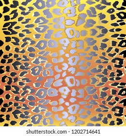Vector leopard  textured background. Animal print. Seamless pattern.