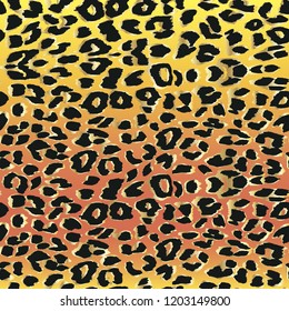 Vector leopard  textured background. Animal print. Seamless pattern.