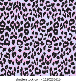 Vector leopard,gepard grey and pink  texture. Seamless pattern